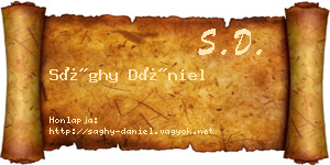 Sághy Dániel névjegykártya