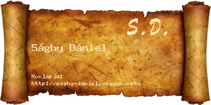 Sághy Dániel névjegykártya